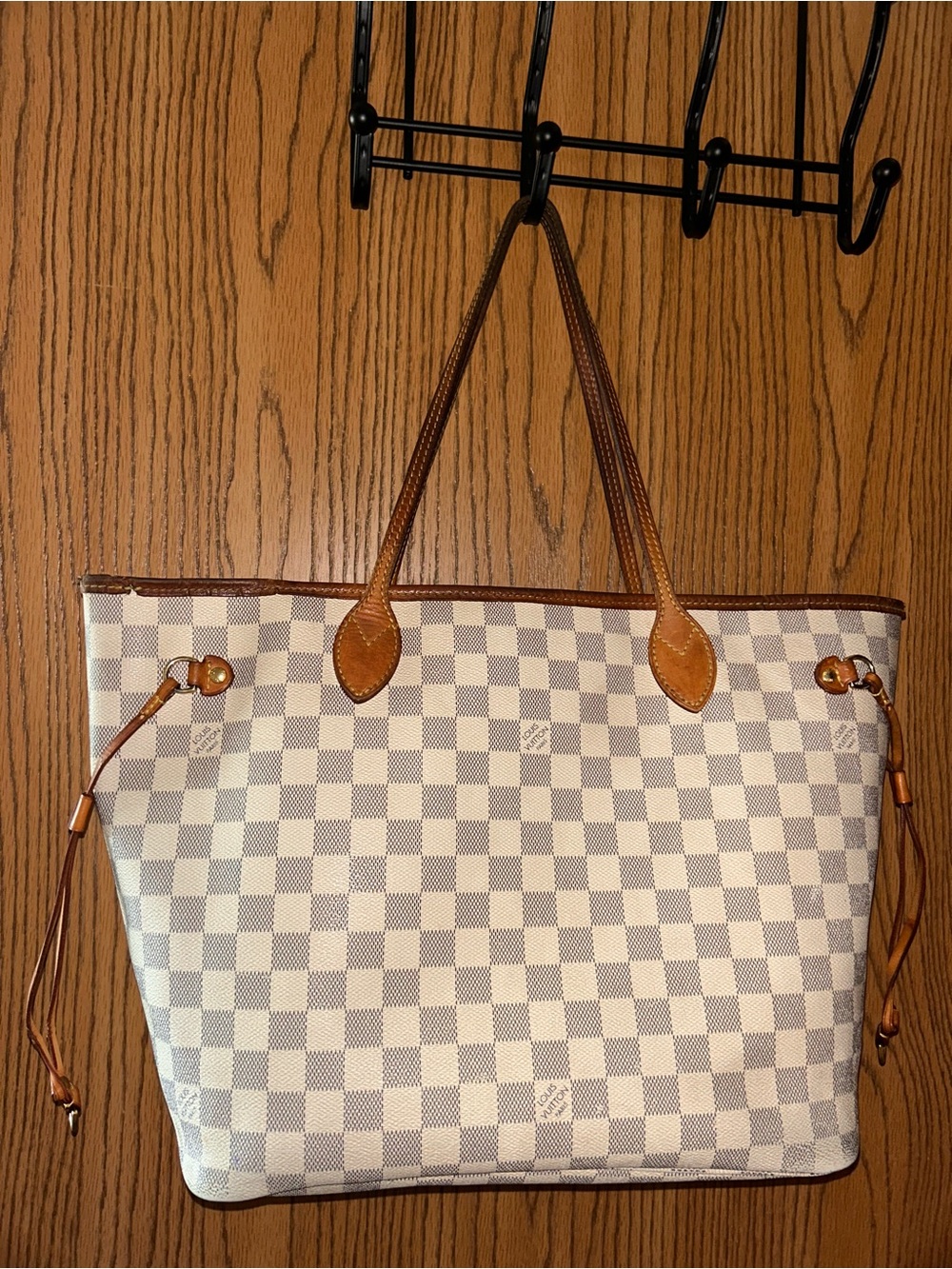 Louis Vuitton Damier Azur Neverfull MM Tote Bag